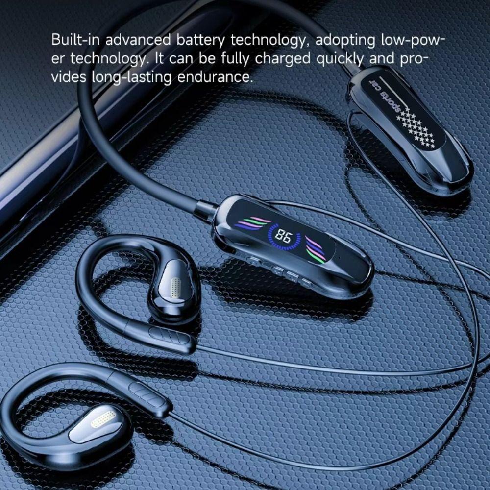 Surround Sound Wireless Headphones LED Display Bluetooth Headphones Ear-Hook Earphones Smartphones