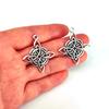5pcs Antique Silver Color Vintage Irish Knot Charms Geometric Celtic Knot Pendant for DIY Necklace Earrings Jewelry Making