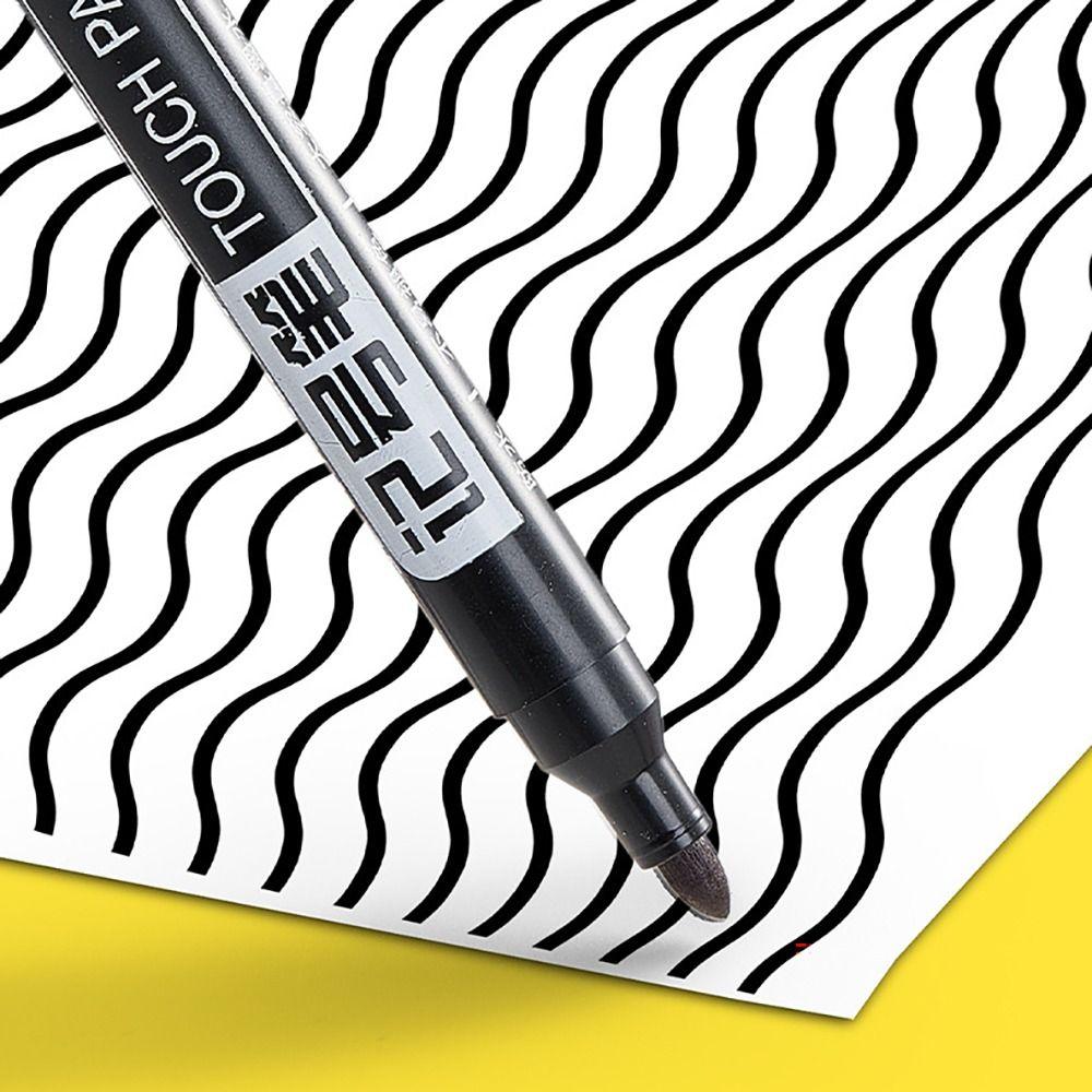 Перманентный маркер с грубым наконечником 1,5 мм, красный, синий, черный, для маркировки линий, подарочный