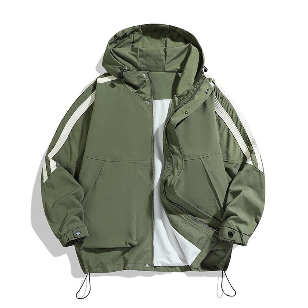 Мужская семейная уличная спортивная одежда для отдыха, лыжный костюм с капюшоном, американское свободное пальто-ветровка с капюшоном