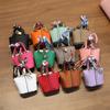 Cute Basket Bag Pendant High-grade Leather Car Keychain Pendant Cute Creative Pendant