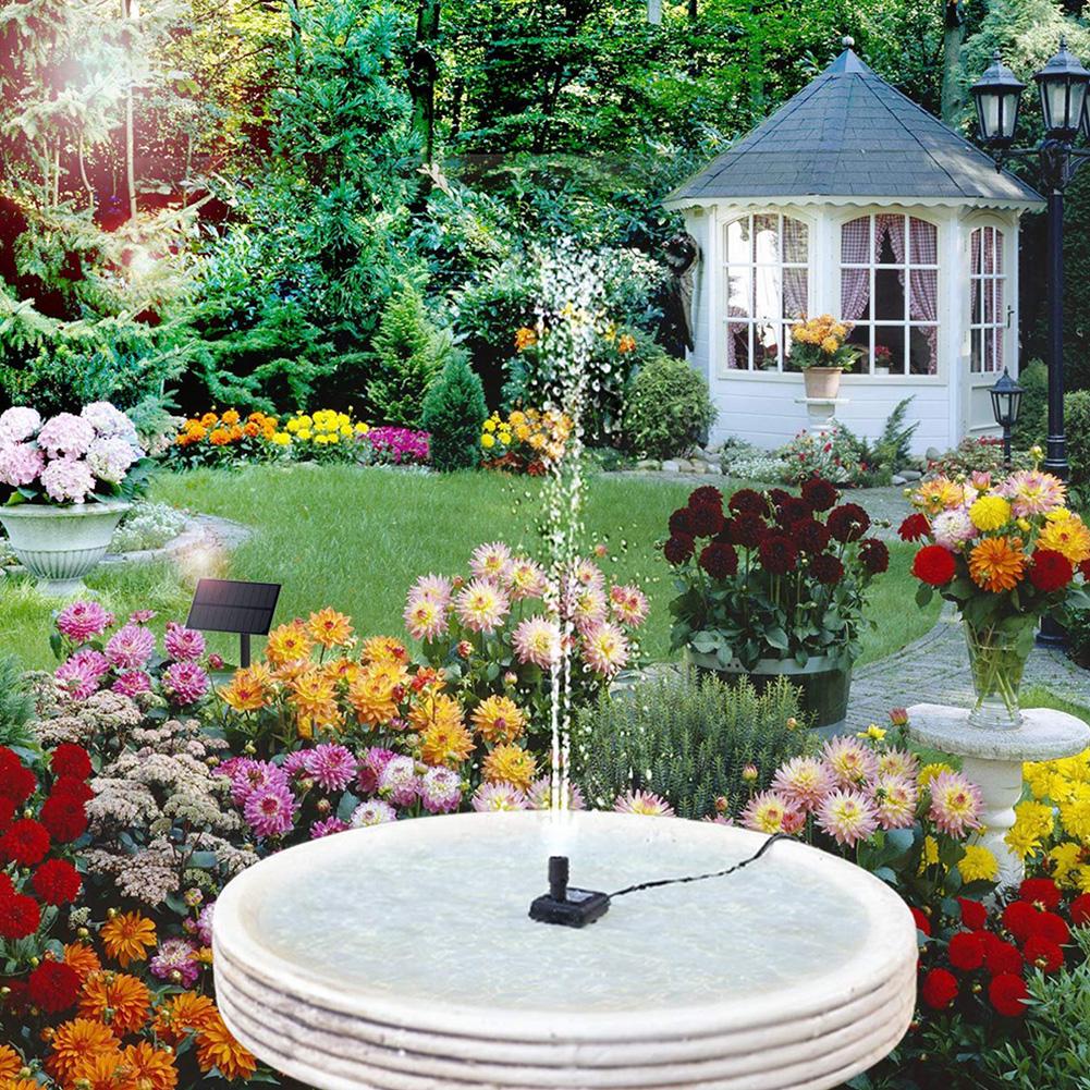 10W Solar Fountain Pump with 6 Nozzles Solar Powered Water Pump Kit For Outdoor Floating Pool Pond Garden Fountain Decoration