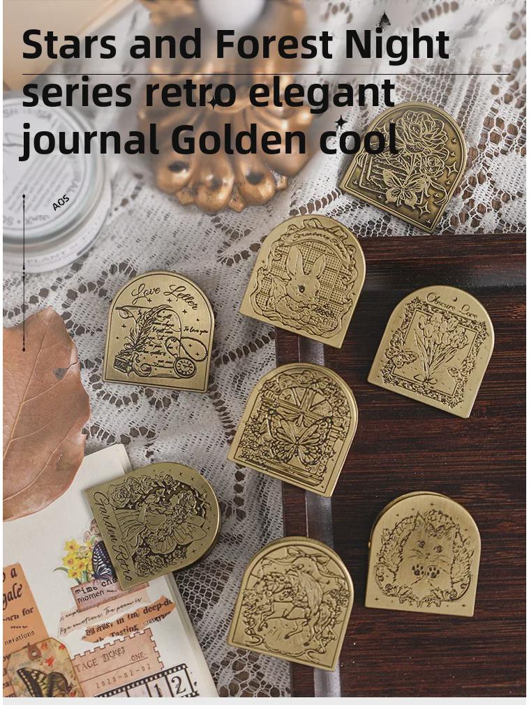 Металлические зажимы Yuezhen Star & Forest Night Retro для канцелярских принадлежностей и справочников