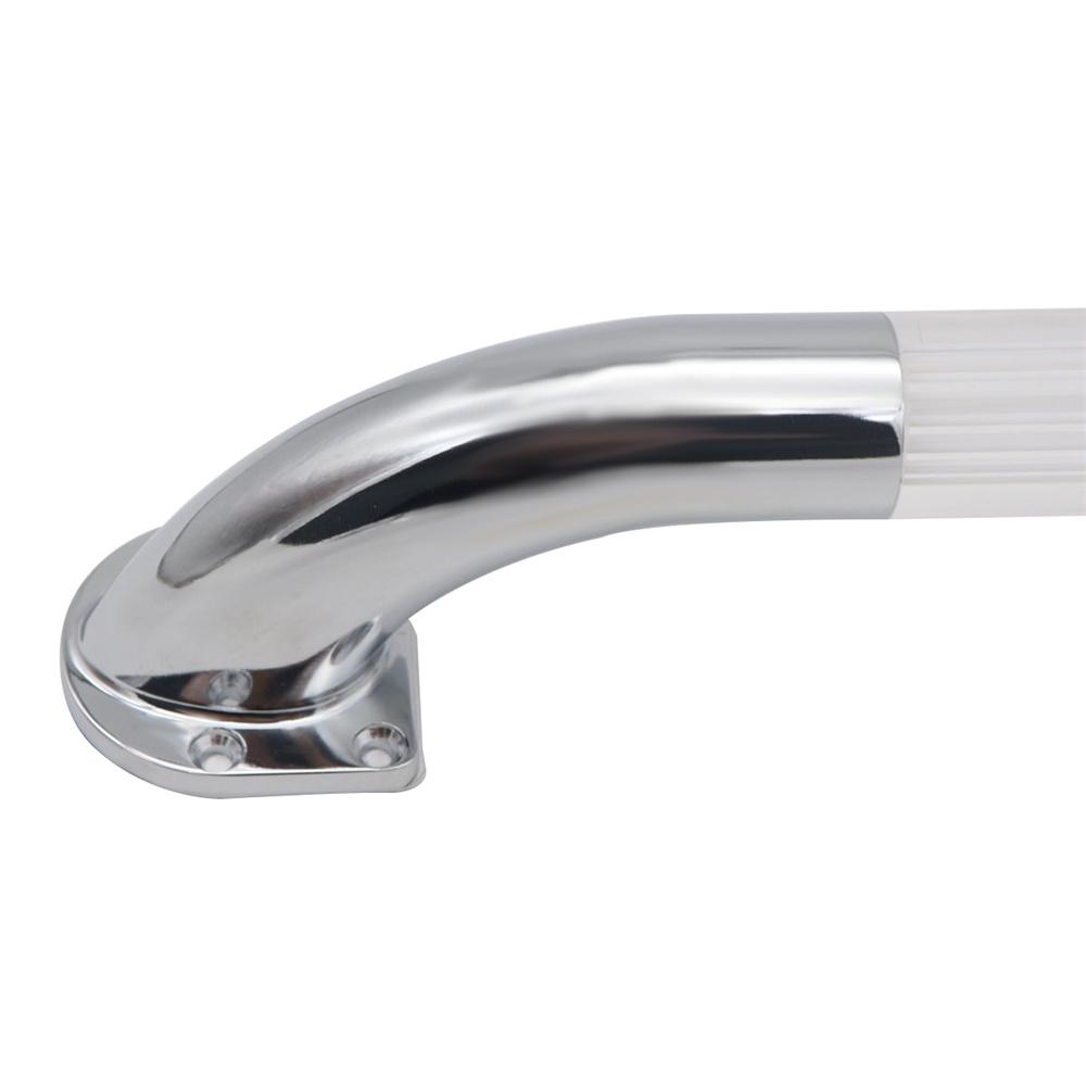 1PC Silver Blue Light Entry Handle Straight Assist Bar For RVs Campers Trailers