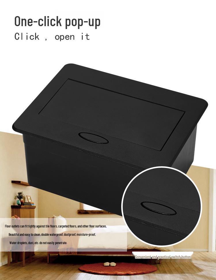 Silver European Standard Pop-Up Desktop Power Socket for Conference Tables and Kitchens (EU/German)