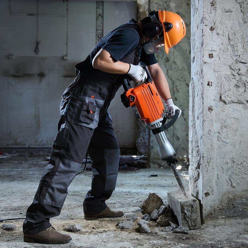 Demolition Jack Hammer Concrete Breaker 2200W Electric Hammer 6 Chisel Bits