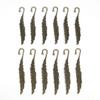 12Pcs Antique Feather Shape Bookmarks Bronze Metal Book Mark Handmade Stationery Gift