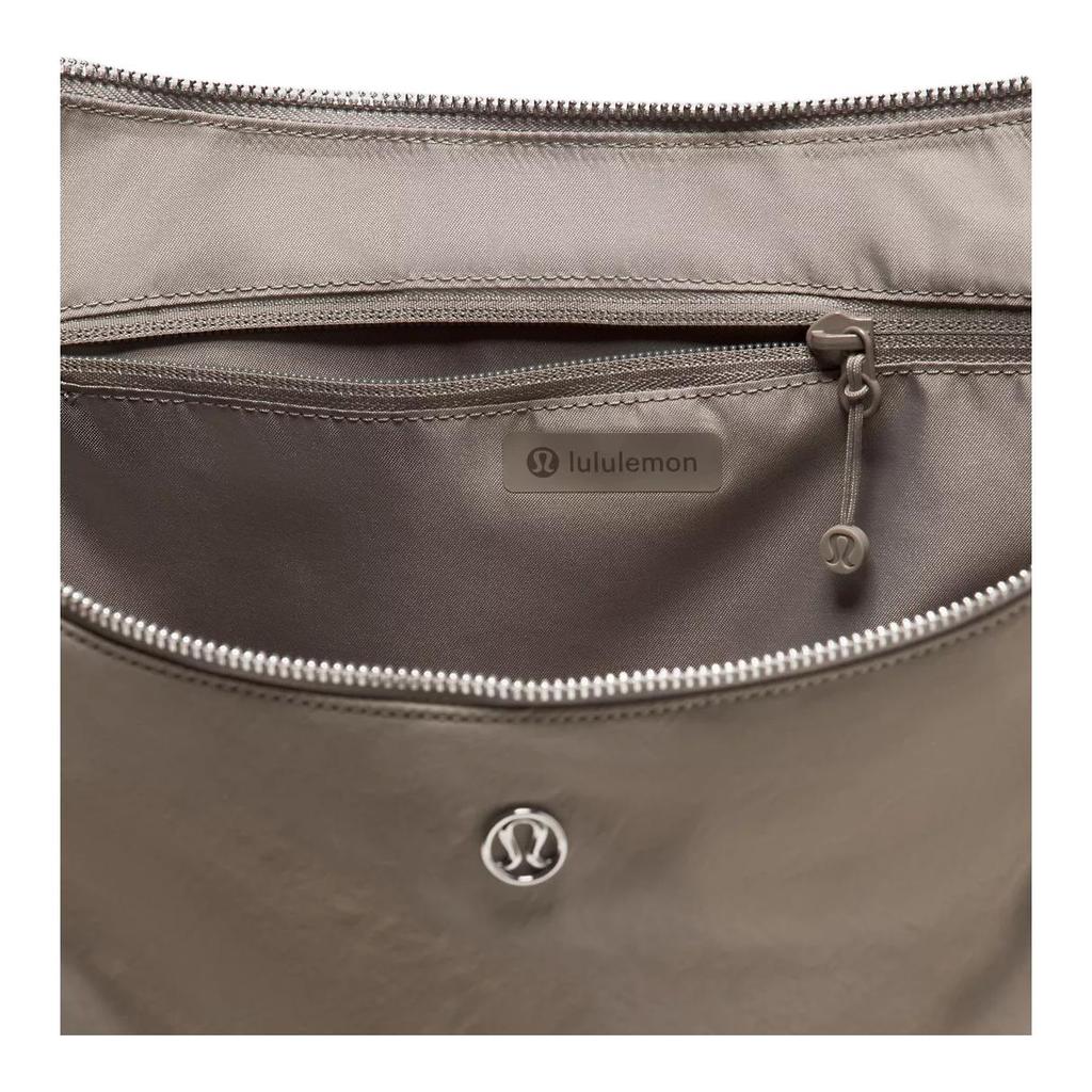 Lululemon Grand Soft Bag 13L Classic Logo Design Recycled Nylon Shoulder Bag Large Women shoulder bag Warm-Brown-Grey LU9DEYS-070108