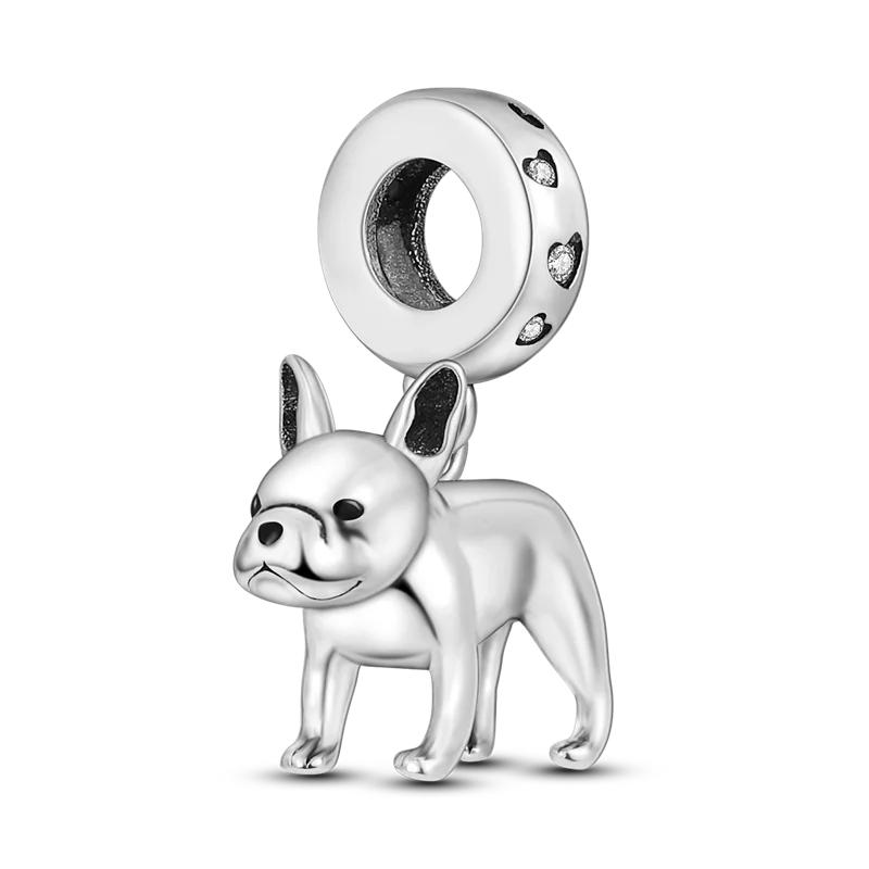925 Silver Animal Charms Beads for DIY Bracelet Lovely Dog Cat Pendants Jewelry for Women