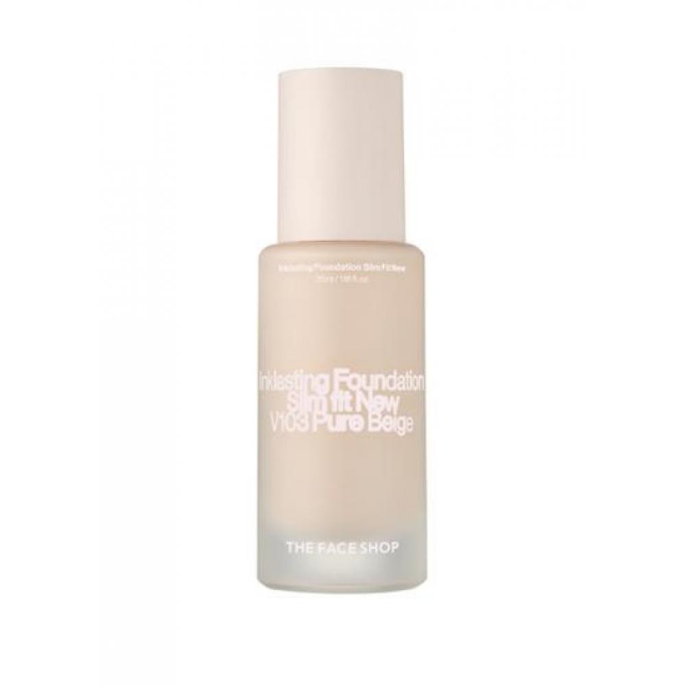 The Face Shop [hyerim Sampick  New] The Face Shop Ink Lasting Foundation Slim Fit New 35ml V201  15ml 