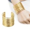 Metal Multi-layer Open Arm Ring Punk Wide Cuff Bangles Girl Jewelry Simple Exaggerated Geometric Pulseras Christmas Gift