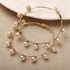 17KM Винтажные серьги с жемчугом большого размера для женщин и девочек Brinco, большие серьги-кольца, круглые серьги, массивные геометрические модные украшения