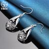 925 Sterling Silver Grimace Water Droplets Drop Earring Jewelry