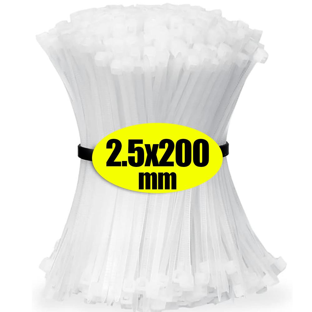 1000100Pcs Nylon Cable Ties Self-locking Cord Ties Straps Home Use Office Use Wire Zip Best Ties Adjustable Cables Fastening Loop