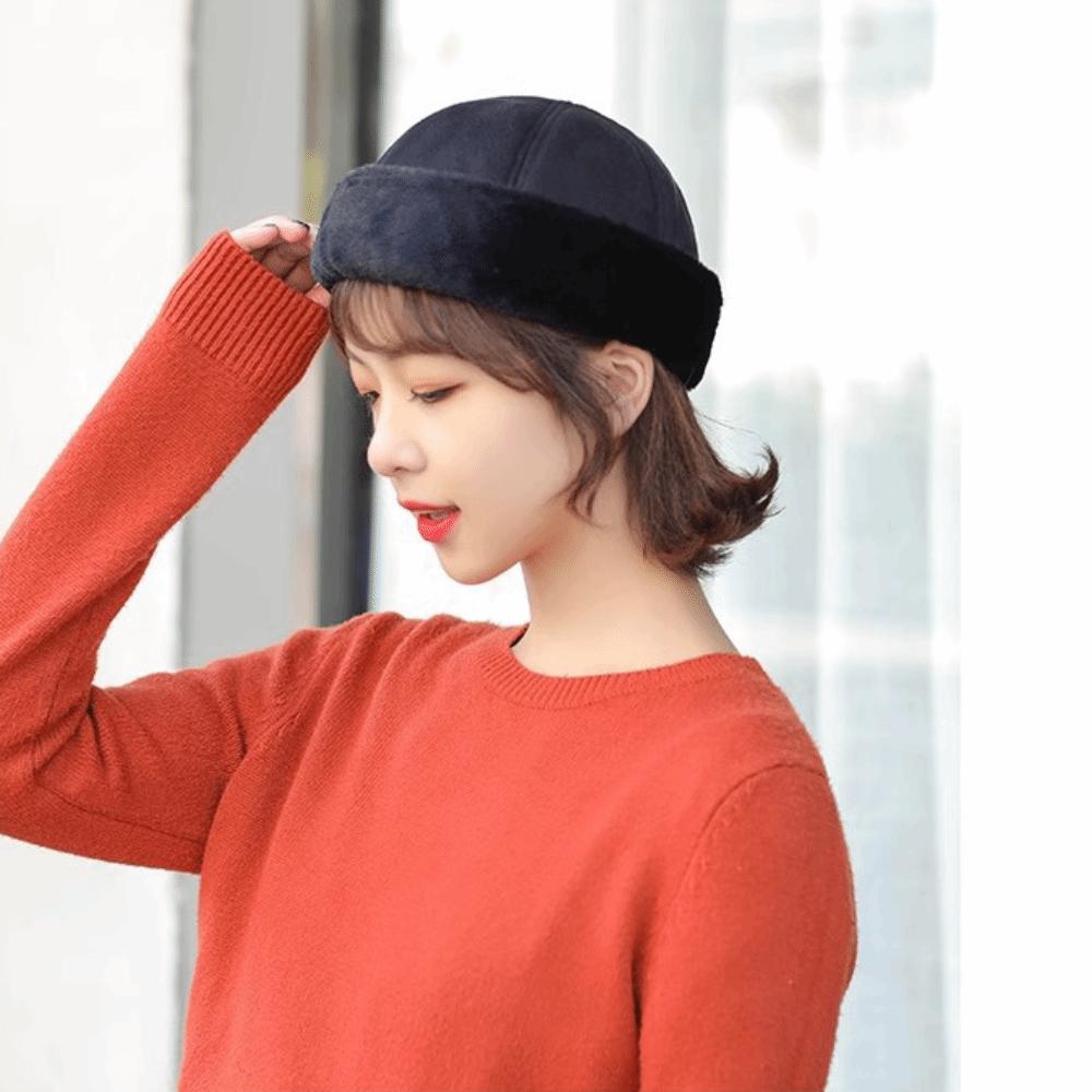 Толстые зимние шляпы помещика Ретро шляпа-котелок Модная шапка-бини Зима