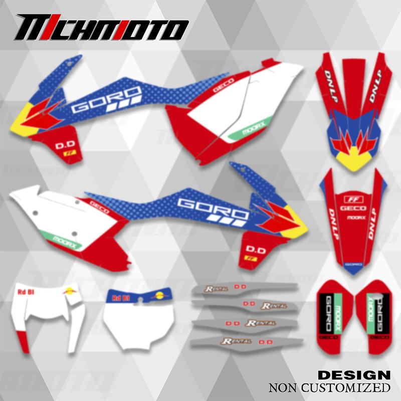 MCHMFG for KTM 125 250 300 350 450 SX SXF 2016-2018 EXC XCW 2017- Full Set Graphics Backgrounds Sticker Number Name