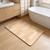 Коврик для пола с текстурой дерева Диатомовая земля Абсорбирующий коврик для ванной Современный Быстросохнущий Нескользящий Коврик для ванной для душа Кухни Прихожей