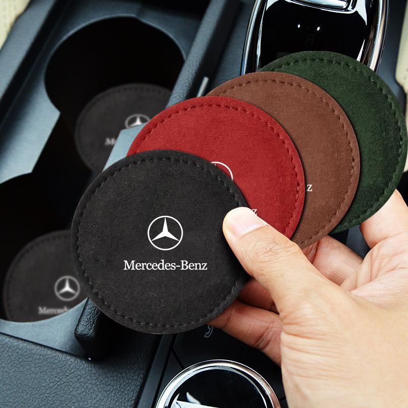 Накладка на подстаканник из ПУ кожи, нескользящий коврик-подставка для Mercedes Benz AMG W212 W204 W211W168 W213 W205 W210 W108 W124