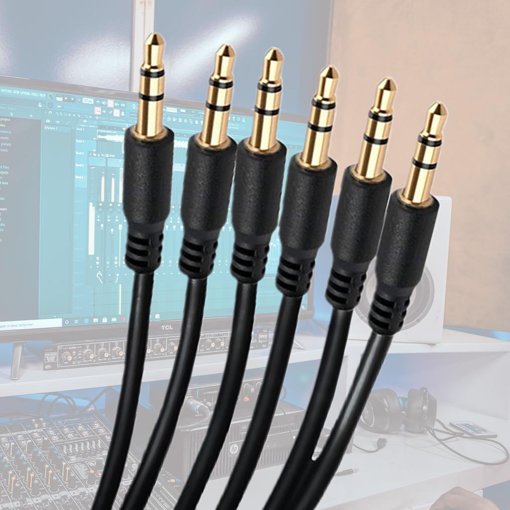 Кабель 3,5 мм с разъемом «папа» на несколько разъемов «папа» 3,5 мм для сабвуферов, усилителей, проекторов, кабеля