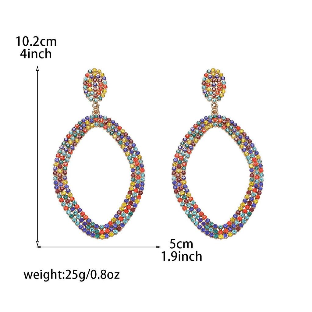 Luxury Zircon Tassel Earrings: High-End Flash Rhinestone Dangle for Elegant Women's Fashion