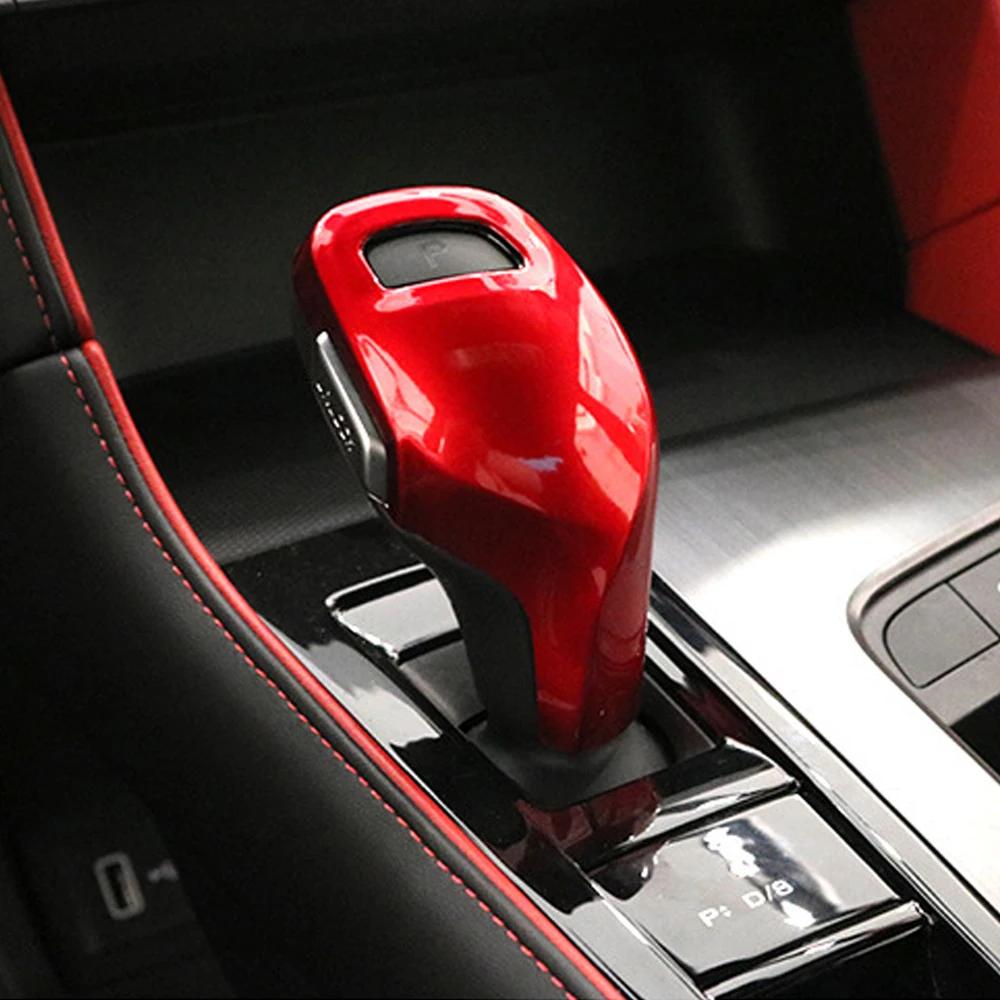 YUP4 Car Gear Shift Knob Cover Carbon Fibe Shell For MG5 MG6 MG ZS HS 2020-2016 2017 2018 2019 2020 2021 Car Styling Auto Interior