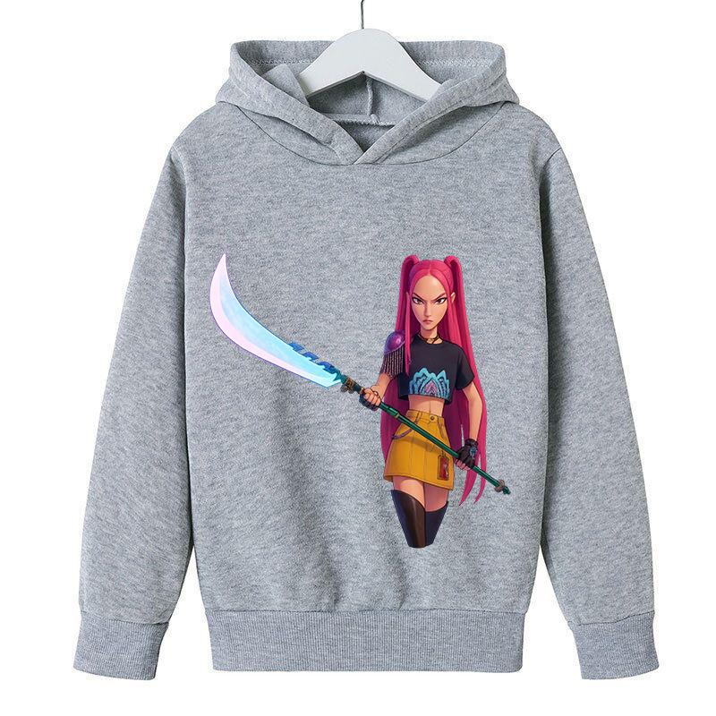Детская одежда Kpop Witch Hunt, весенне-осенние толстовки для мальчиков и девочек, теплые флисовые свитшоты