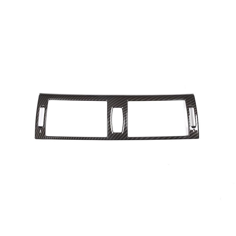 Автомобильная текстура из углеродного волокна, внутренняя центральная панель управления, приборная панель, розетка для кондиционера, накладка для BMW X5 X6 E70 E71
