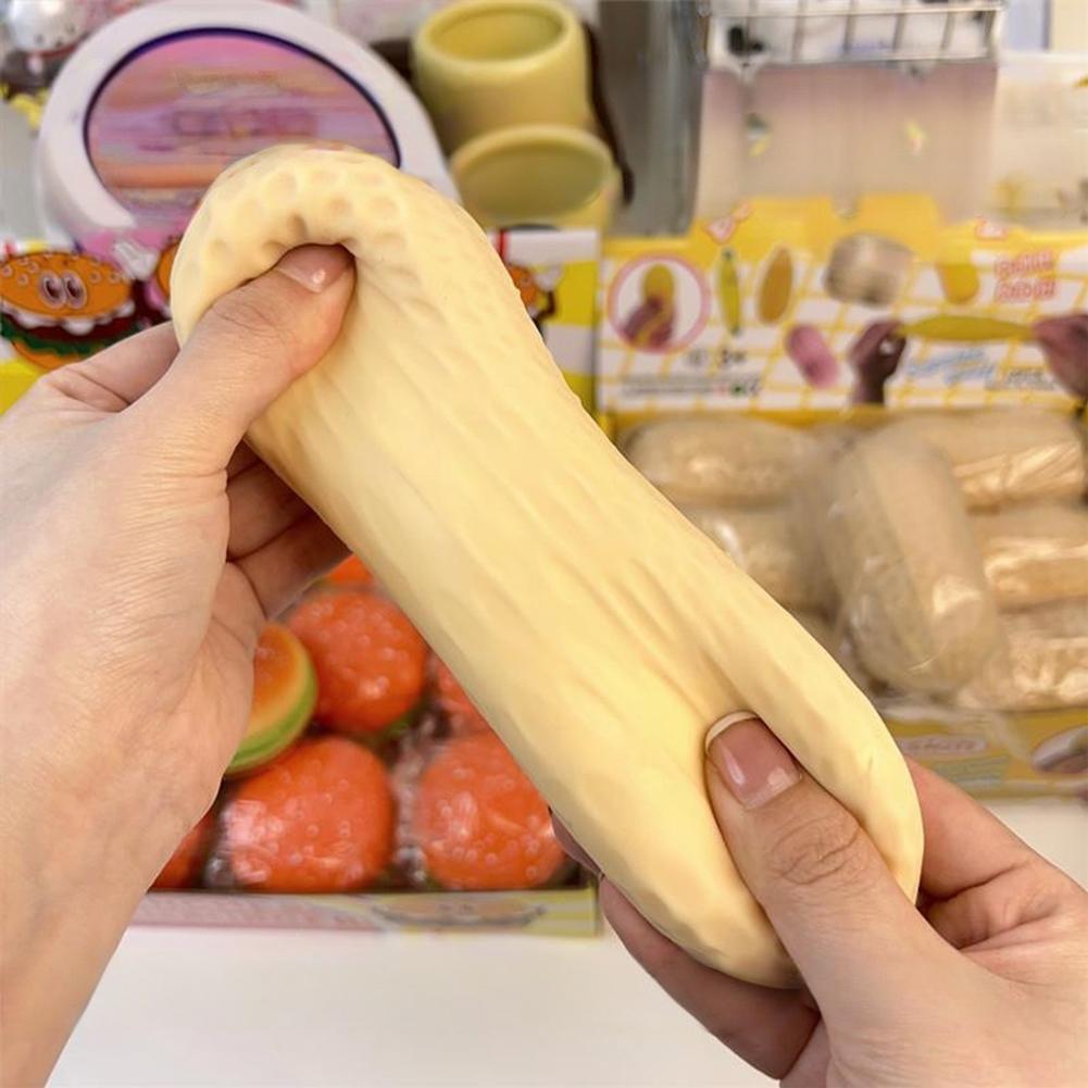 Большая мягкая и липкая арахисовая игрушка-сквиши с музыкой, антистресс-подарок, медленное восстановление, снятие стресса, еда, U2O1