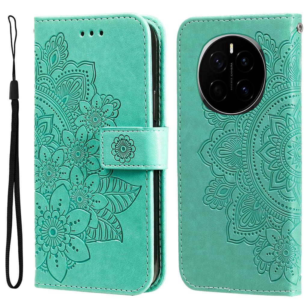 Чехол для Honor Magic7 5G с цветочным узором, из ПУ кожи, кошелек-подставка, чехол для телефона