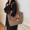 Large Capacity Corduroy Shoulder Tote Bag for Women Crossbody Handbag