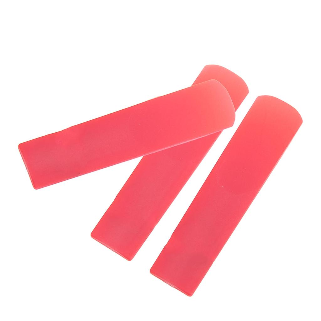 3Pcs Soprano Saxophone Reed Resin Sax Reeds Instrument Accessory Set Kit for Replacement Red