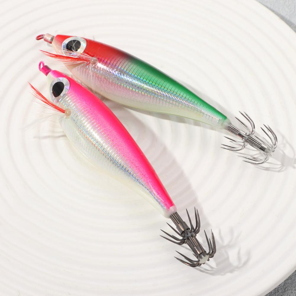 10g Luminous Copper Sinker Sea Fishing Fishing Tackle Squid Hook Wood Shrimp Lures Octopus Bait