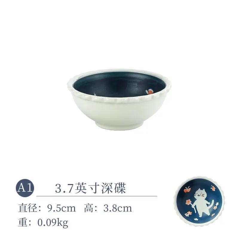 Керамическая посуда в японском стиле, милая керамическая тарелка, десертная тарелка, тарелка для торта, кухонные принадлежности, обеденные тарелки