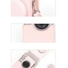 Waterproof AntiShock Pink PU Leather Crossbody Camera Case For Mini EVO Compact Storage Bag With Adjustable Strap