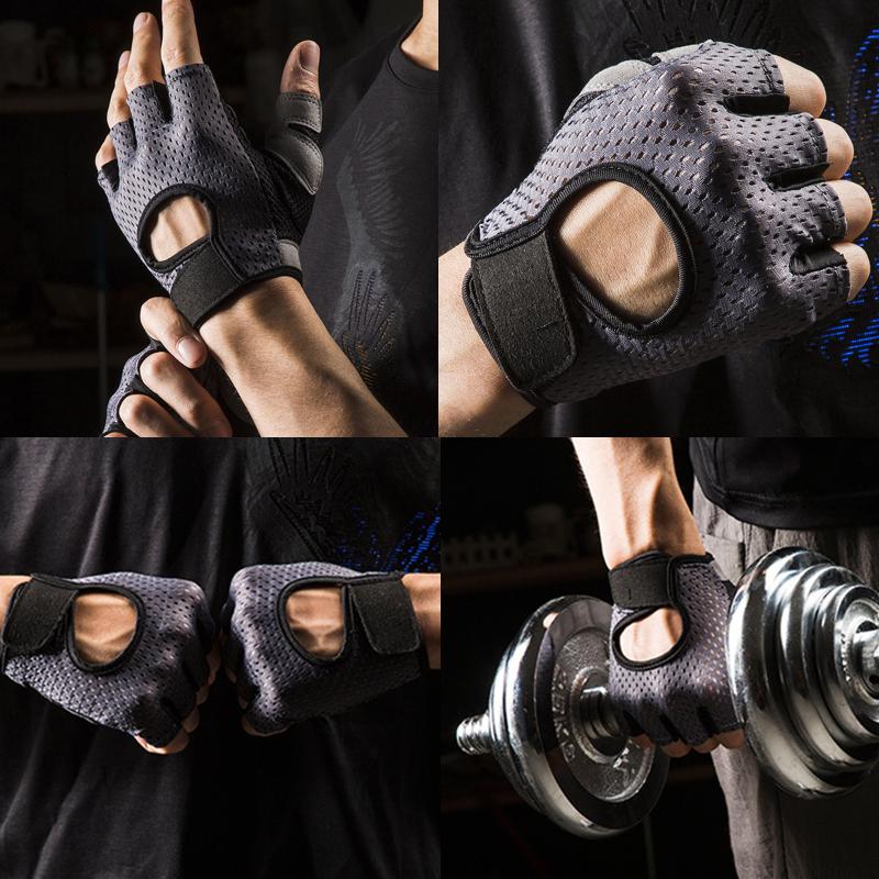 1 пара спортивных тренировочных перчаток для мужчин и женщин, нескользящие износостойкие мотоциклетные перчатки без пальцев для