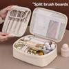 Multi Layer Large Capacity Detachable Makeup Bag, Synthetic Leather Travel Cosmetics Storage Box, Versatile Portable Beauty Essentials Storage Bag