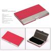 Кейс для ID-карт из нержавеющей стали Коробка для визиток из ПУ-кожи Модный держатель для визиток Кредитной карты