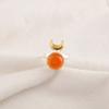 Round Natural Carnelian Daughter Gift Statement Ethnic Ring 925 Sterling Silver RR-58-35