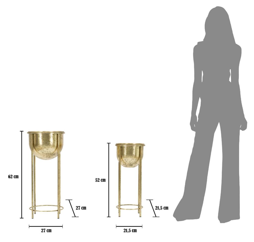 Flower Holder Glam Coppia Cm Ø 27X62-21,5X52