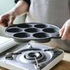Efficient 7 Hole Omelette Pan Cast Iron Ham Pans Cookware Fried Eggs Pot  Pie