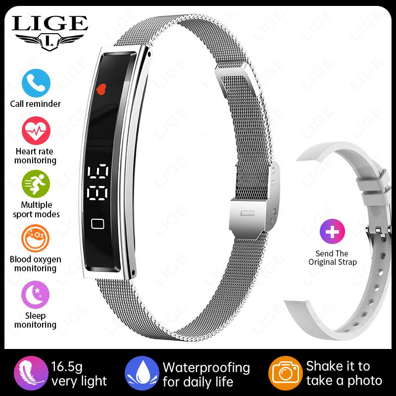 Call Reminder Smart Bracelet Fitness Sleep Tracker Heart Rate Stress HRV Health Monitor Step Counting Sport Smartwatch Band