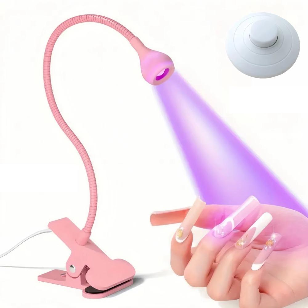 Clip-On UV LED Nail Lamp Foot Pedal Switch Gel Polish Curing Lamp Professional Use