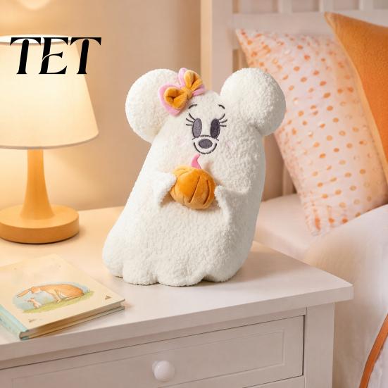 Decorative Pillows for Home Halloween Pumpkin Mouse Plush Toy, Cute Ghost Stuffed Animal Doll Fluffy Bedtime Companion Dolls Kids, 29cm Soft Huggable