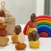 Wooden Children's Nordic Ins Wind Colored Stone Stacking Music Boys and Girls Indoor Ornaments Early Education Educational Toys