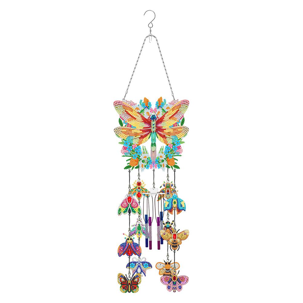 DIY Butterfly Diamond Art Sun Catchers Double Side Wind Chime Diamond Painting Dots Pendant Bird for Garden Window Decor