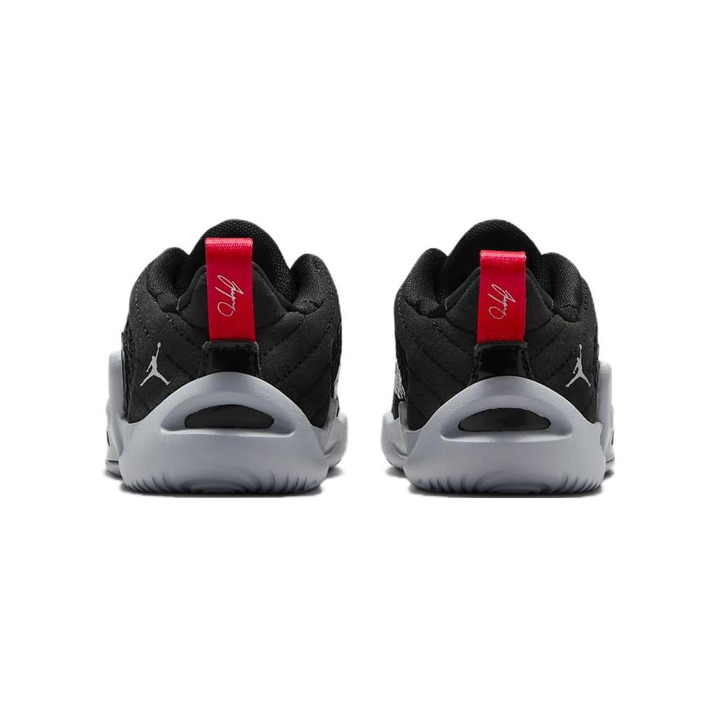 Air Jordan Tatum 1 TD Кроссовки для малышей в стиле олдскул Черный Металлик-серебристый Волчий серый FQ8136-001