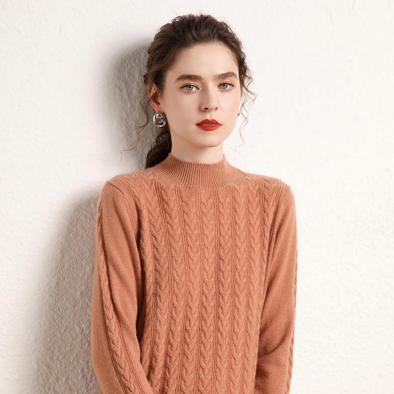 Женский кашемировый свитер Qinghe кашемир 100% кашемир, женский осенне-зимний кашемировый свитер, мягкий и теплый