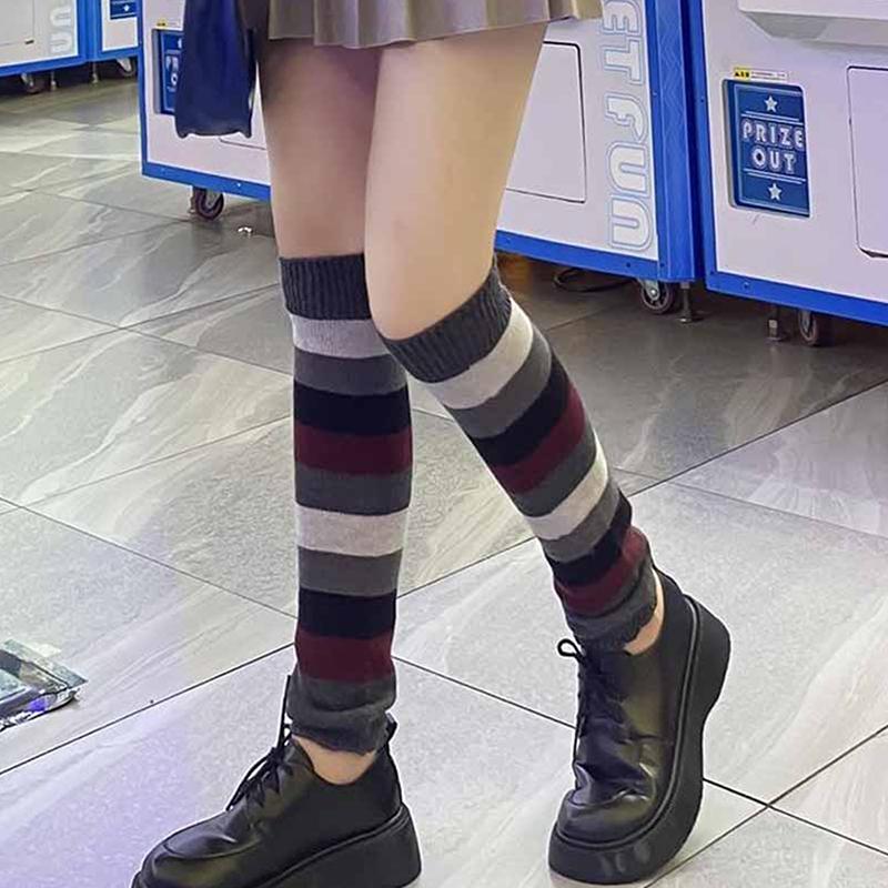 Christmas Gift Warm Wool Knitted Leg Warmers Footless Calf Socks Boho Winter Protective Stocking For Women Girls