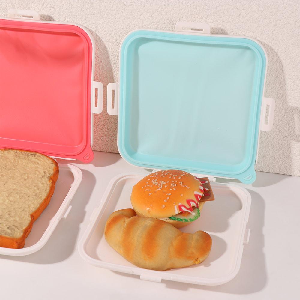 Household Sandwich Storage Box Portable Lunch Food Container Sandwich Holder  Kitchen Supplies