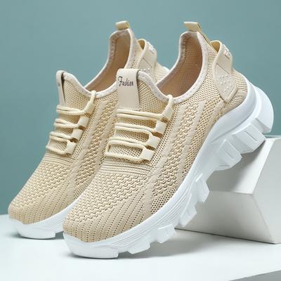 Женские спортивные повседневные кроссовки для бега - Flyweave Breathable Mesh Soft Sole Lightweight Arch Support Ultra Lightweight Shoes